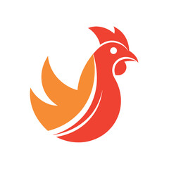 minimalist Chicken Logo design concept vector art illustration