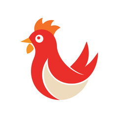 minimalist Chicken Logo design concept vector art illustration