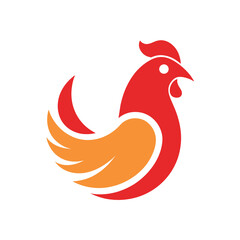 minimalist Chicken Logo design concept vector art illustration