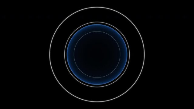 Universal Technology Line and frame Video overlay Futuristic HUD Head up display interface template with basic geometry line element. Video template widescreen aspect ratio
