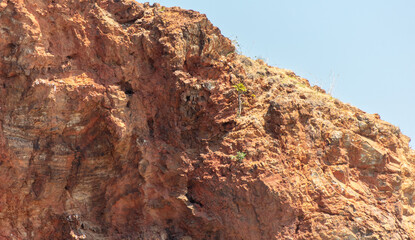 Red rock formation as background