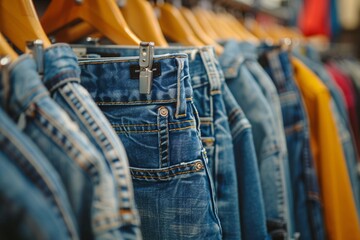 Stylish apparel displayed in a boutique for purchase.