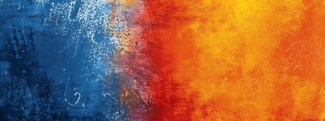 Fototapeta premium abstract background with blue orange yellow color