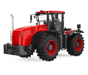 Obraz premium Red Tractor Isolated