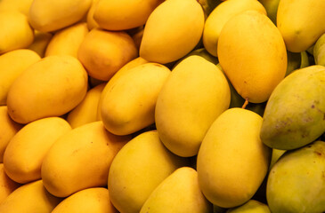 Fresh yellow mango as background