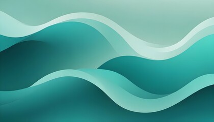 Fototapeta premium Generate an abstract vector background with smooth, gradient color waves in shades of teal and emerald, evoking the tranquility of ocean waves.