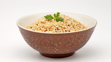 rice in a bowl close up image