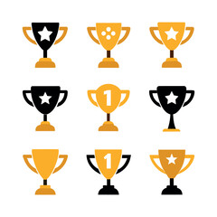 Sports Trophy Icon vector set illustration, This is a Trophy icon illustration