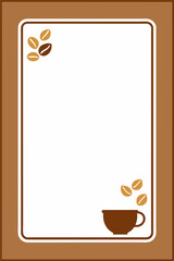  Frame with a coffee cup, copy space