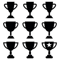 Sports Trophy Icon vector set illustration, This is a Trophy icon illustration