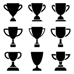 Sports Trophy Icon vector set illustration, This is a Trophy icon illustration