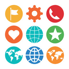 This the set of social media post icon vector illustration, a set of social media icon flat style