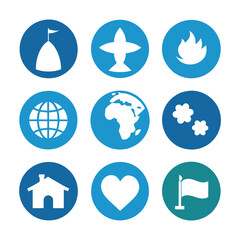 This the set of social media post icon vector illustration, a set of social media icon flat style