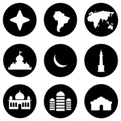 This the set of social media post icon vector illustration, a set of social media icon flat style