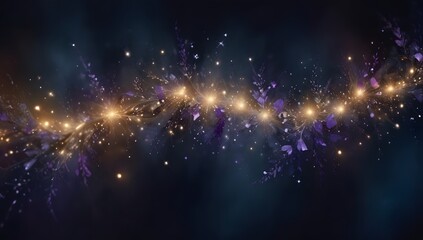 Fototapeta premium Romantic Abstract Glamorous Red and Golden Heart Particles Glitter Rain Background.