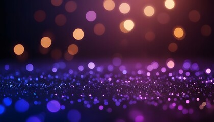 Background with falling golden glitter particles. Falling gold confetti with magic light. Beautiful light background