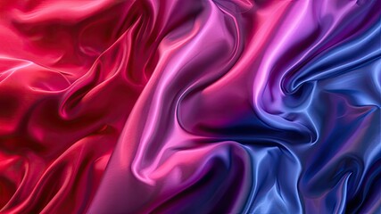 Obraz premium Vibrant abstract digital background featuring wavy silk fabric in the colors of the United States flag. Perfect for patriotic themes, national events, and creative designs.