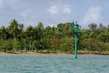 Batam Indonesia - navigation marks Nongsa River Singapore Strait