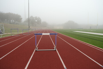 Single Track Hurdle in Middle Lane