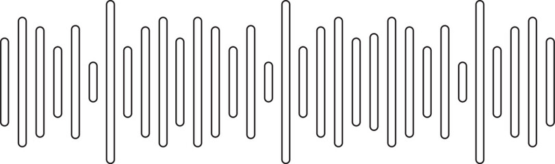 Audio wave vector outline design