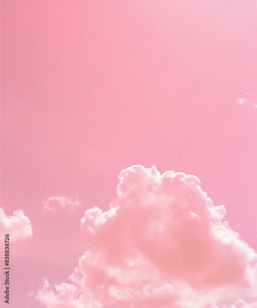 Wall mural pink sky and clouds background
