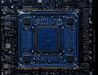 Fototapeta premium High-Performance CPU with AI Integration - The Future of Computing