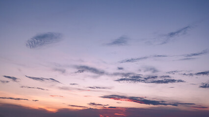  Panoramic view of sunset golden and blue sky nature background.
Colorful dramatic sky with cloud at sunset.Sky background.Sky with clouds at sunset.