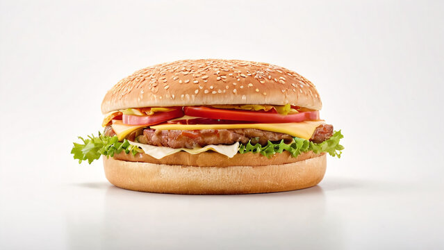hambuger isolated on white background