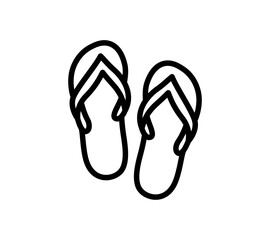 シンプルなビーチサンダルのイラスト
