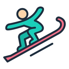 Obraz premium Snowboarding Icon