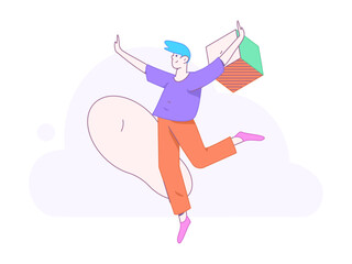 People exercising healthy running vector internet operation illustration
