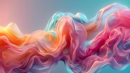 Obraz premium Abstract background. Colorful twisted shapes in motion. Digital art for poster, flyer, banner background