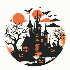 Helloween vector illustration for t-shirt	
