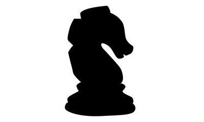 Fototapeta premium silhouette of chess knight icon vector illustration