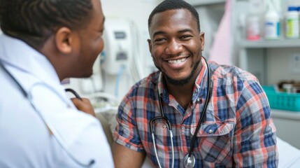 Fototapeta premium Doctor Examining Patient in Clinic