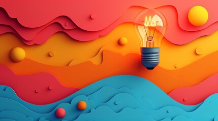 Inspirational quote, bold hues, flat design, motivational message