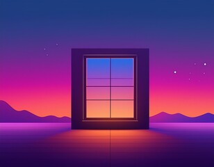 光が射し込む窓