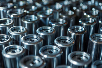 Visual representation of nickel's critical role in making durable stainless steel and efficient rechargeable batteries.. AI generated.