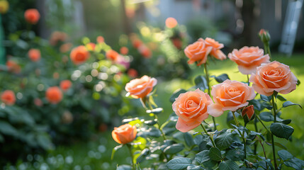 Obraz premium Close up of Edible Roses in a Mediterranean Garden