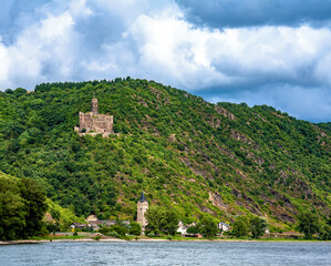 Castle Maus, Mouse Castle, St. Goarshausen, Rhineland-Palatinate, Germany, Europe.