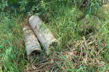 Asbestos construction waste illegally disposed of in nature