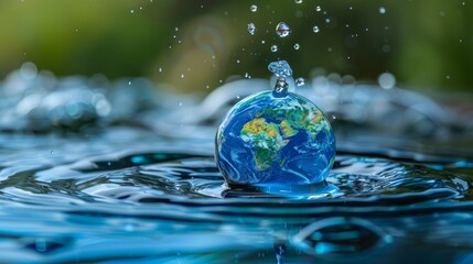 Water Droplet Safeguarding the Earth Generative AI