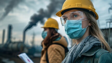 Environmental Researchers Monitor Pollution 