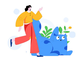 People exercising healthy running vector internet operation illustration
