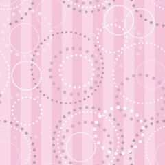 seamless kid circles polka dots pink striped pattern