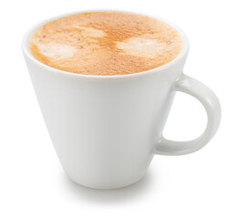 Cup of coffee isolated on white background. File contains clipping path.
