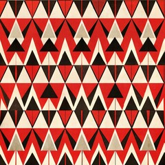 Pattern Seamless Mid-Century RetroGeometric Triangulo