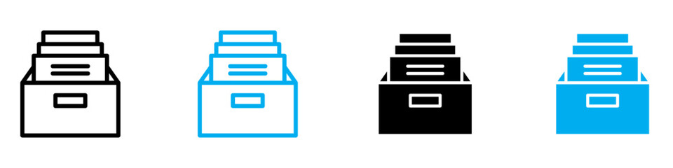 Folder Box Icon for Office Organization, Document Management, and Filing Systems