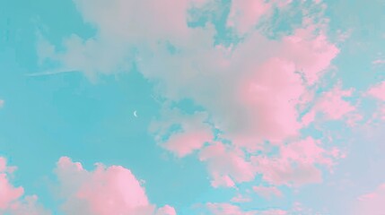 Obraz premium Sky and clouds with gradient filter, Nature abstract background