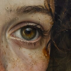 eye of the person on dark background Generative AI 